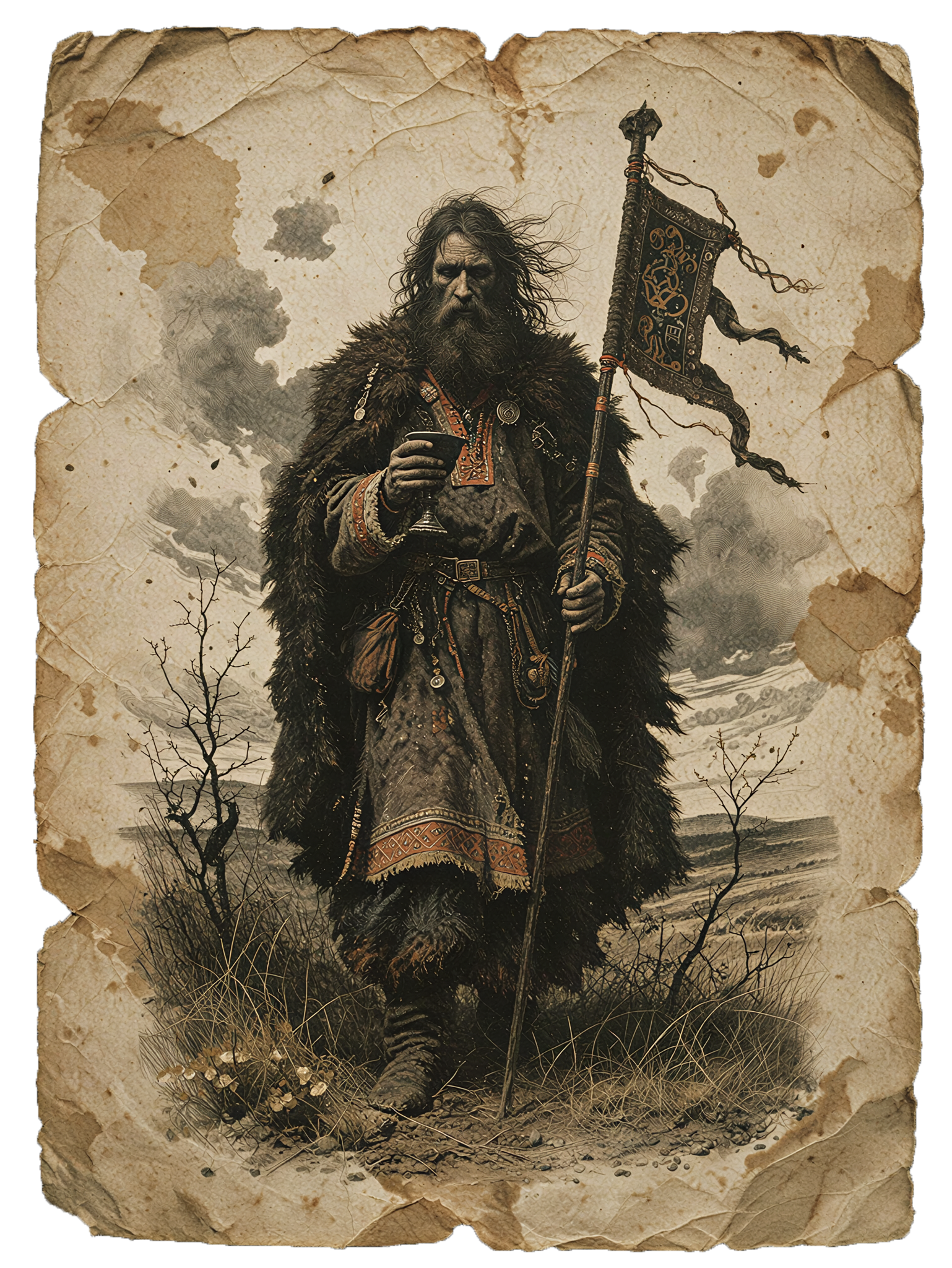 Chernobog, the Slavic god of darkness and misfortune