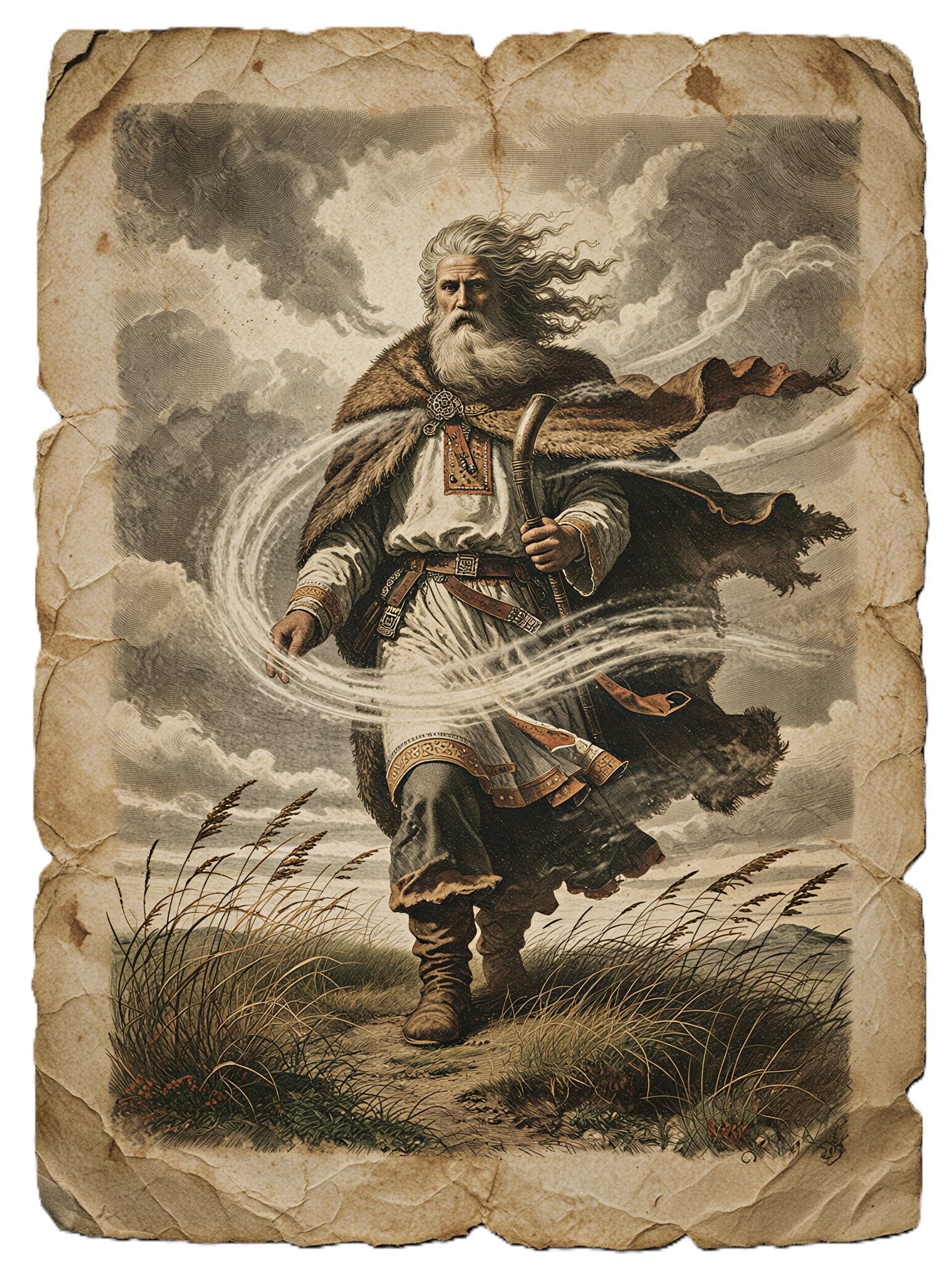 Stribog, the Slavic god of wind and the air