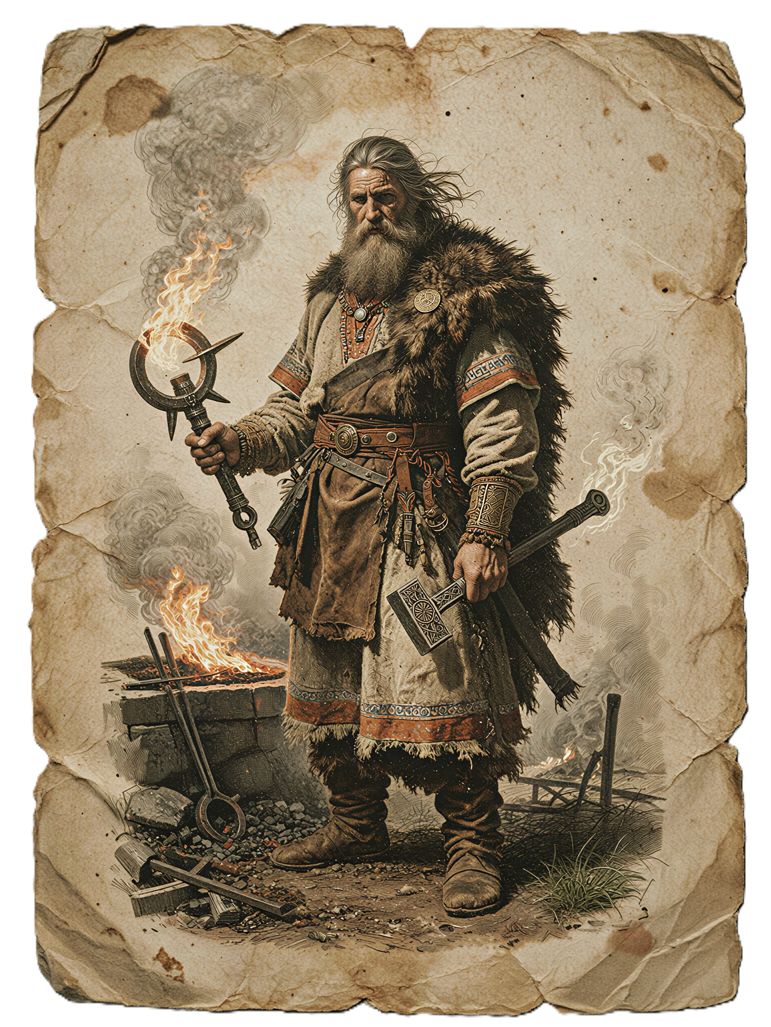 Svarog, the Slavic god of fire and the forge
