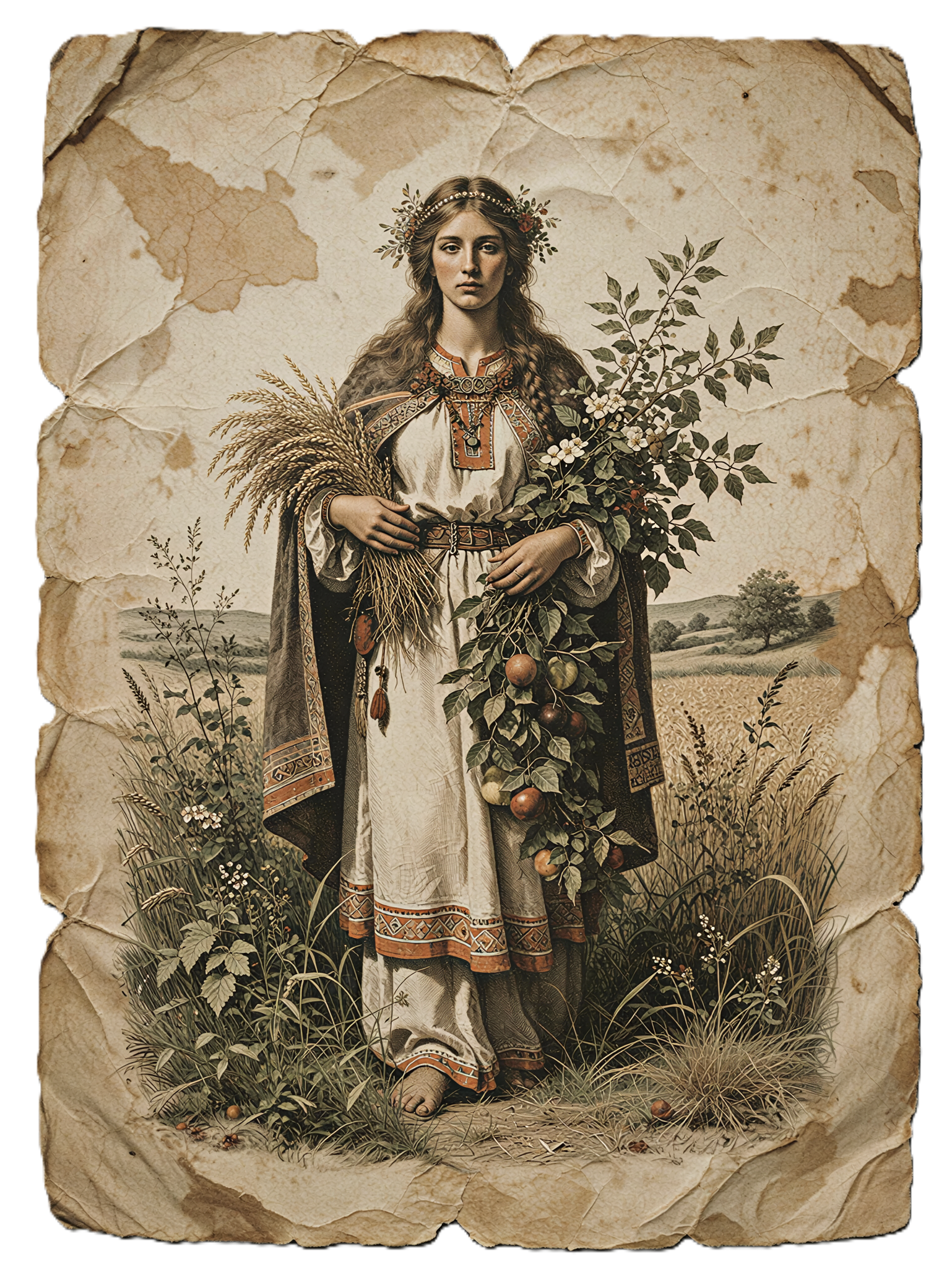 Zhiva, the Slavic goddess of life and fertility