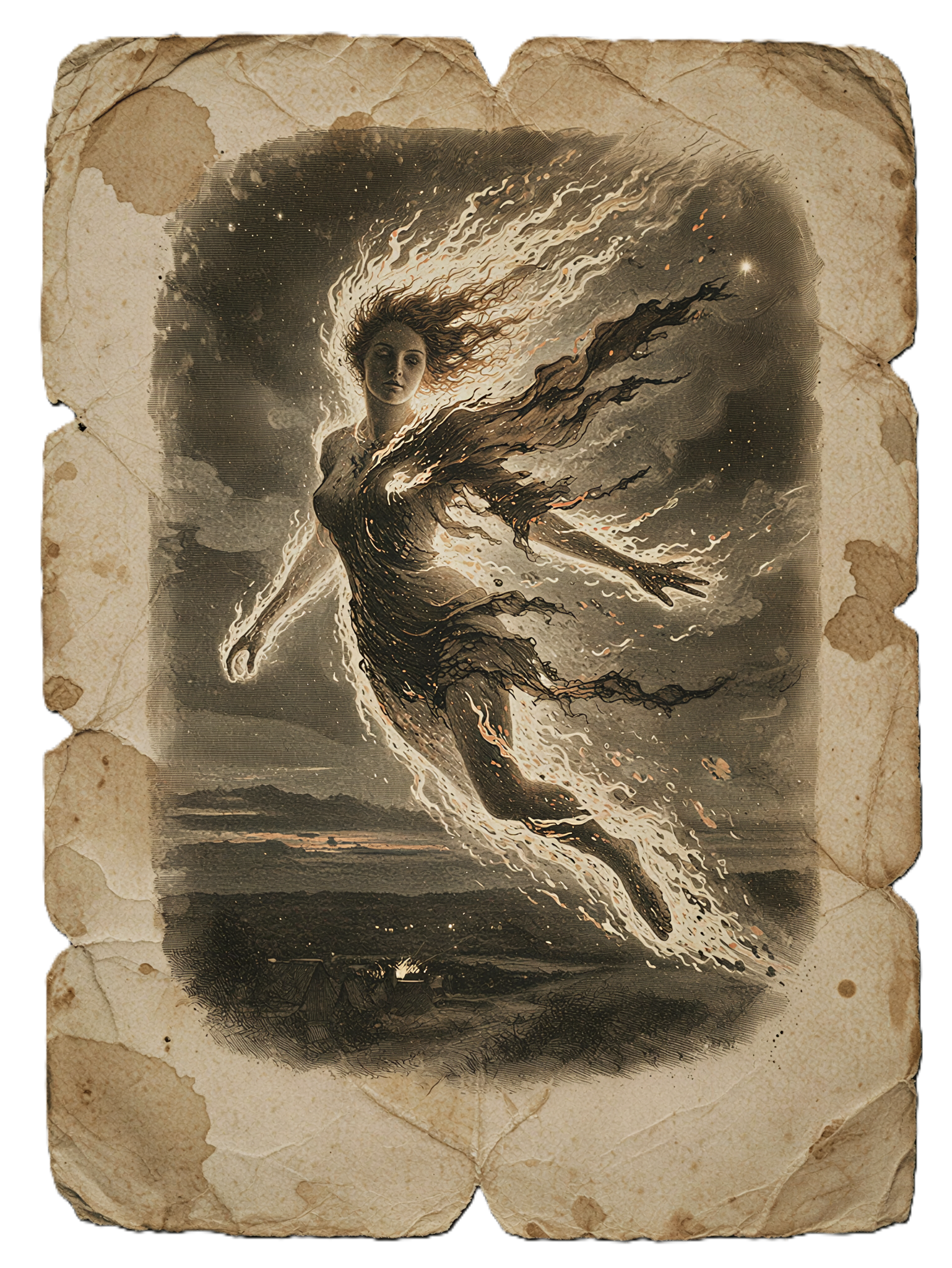 Latawiec, the Slavic wind spirit and bringer of storms