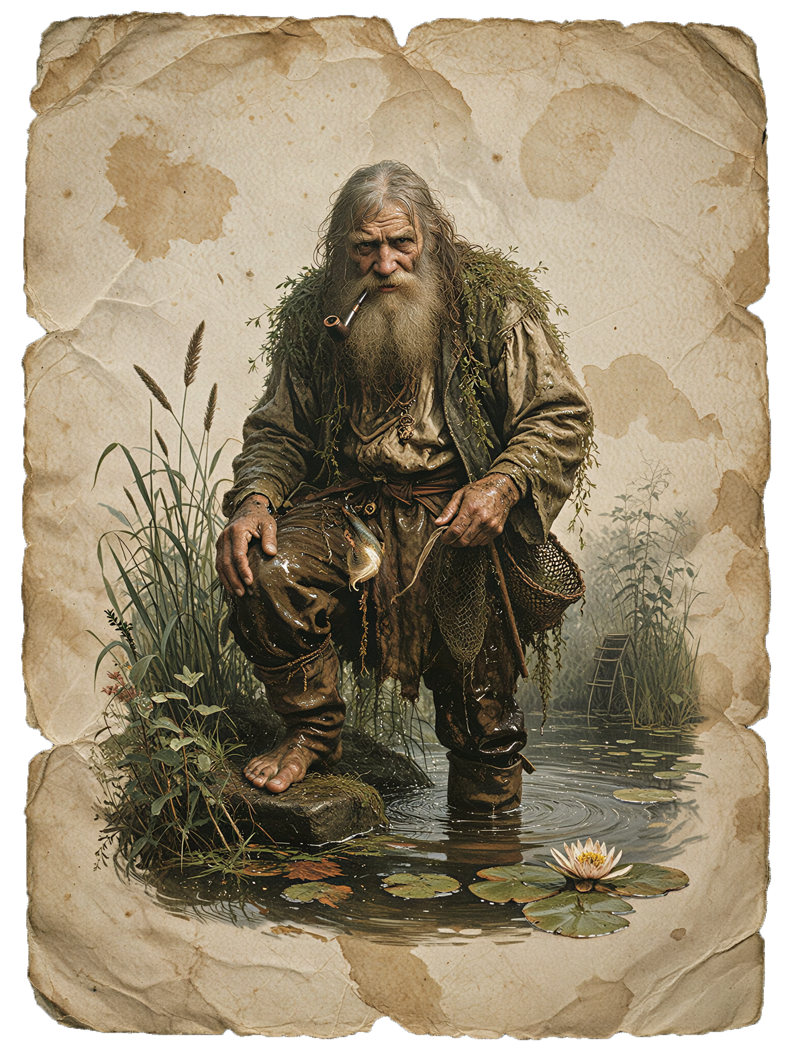 Wodnik, the Slavic water spirit and river guardian
